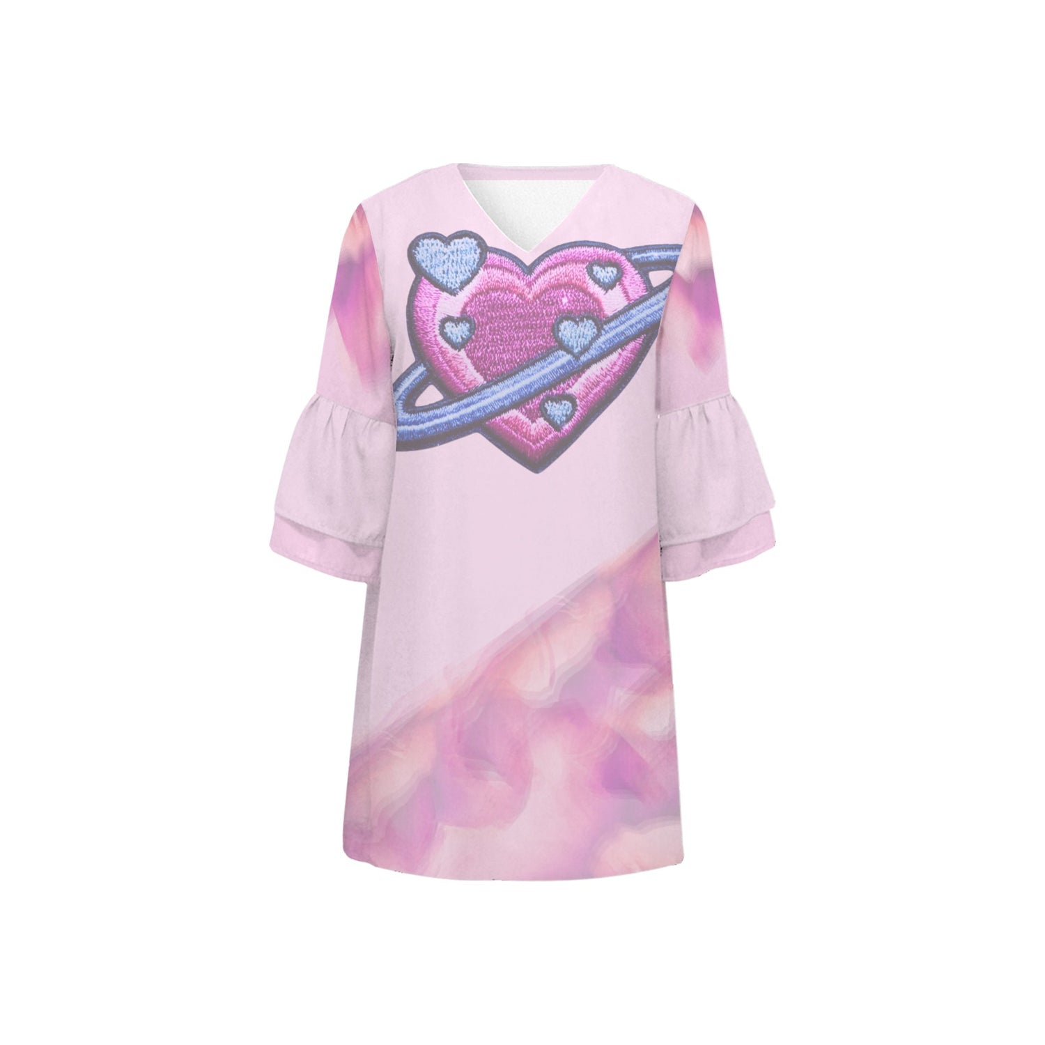 Heart Planet Pale Lightest Pink Dress