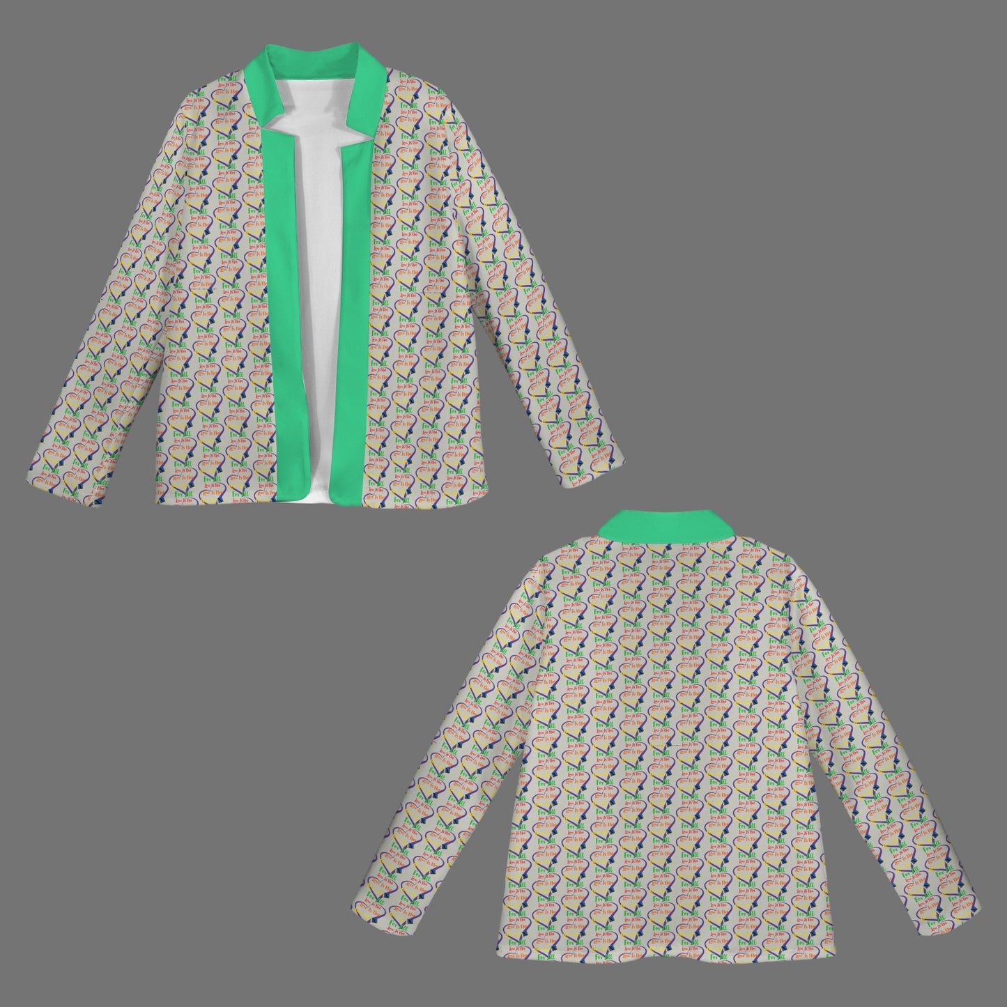 LINFA Little Hearts Joker Green Silver Moon Jacket