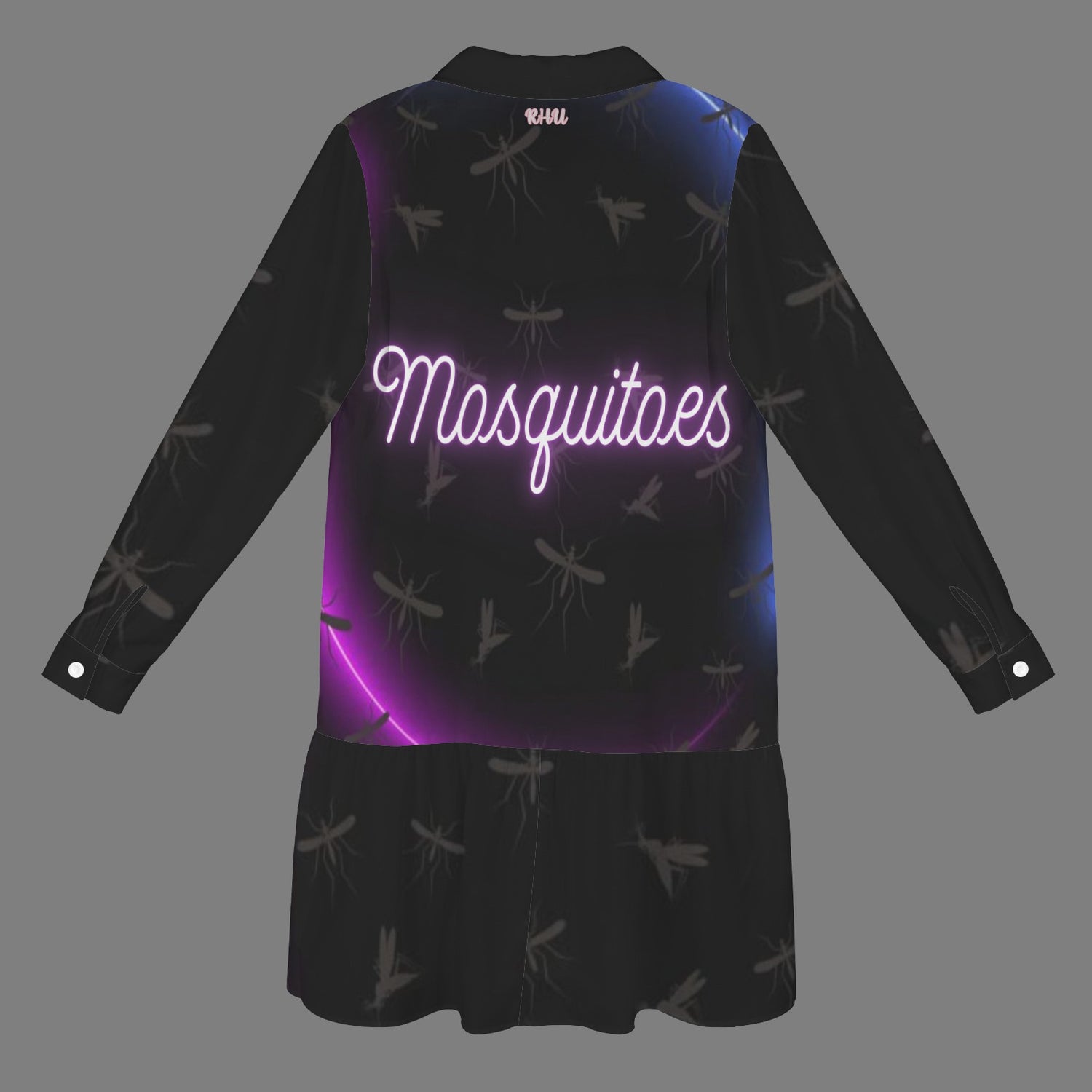 Mosquitoes T Shirt Dress Long Sleeve