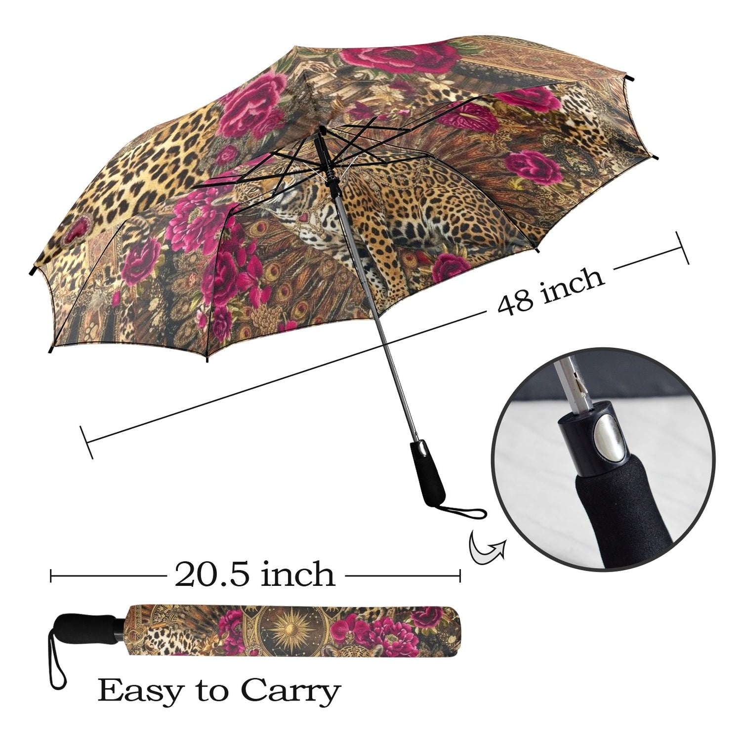 Leopard with Leo umbrella