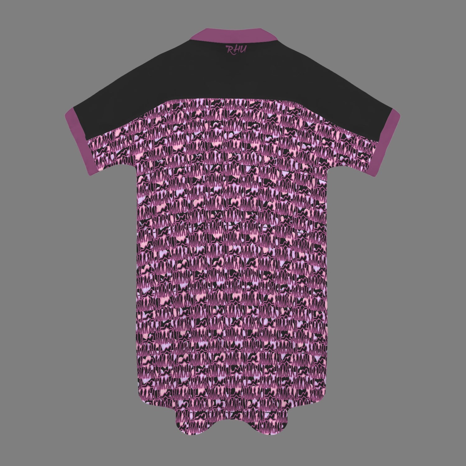 Mosquitoes T Shirt Dress Purple Black