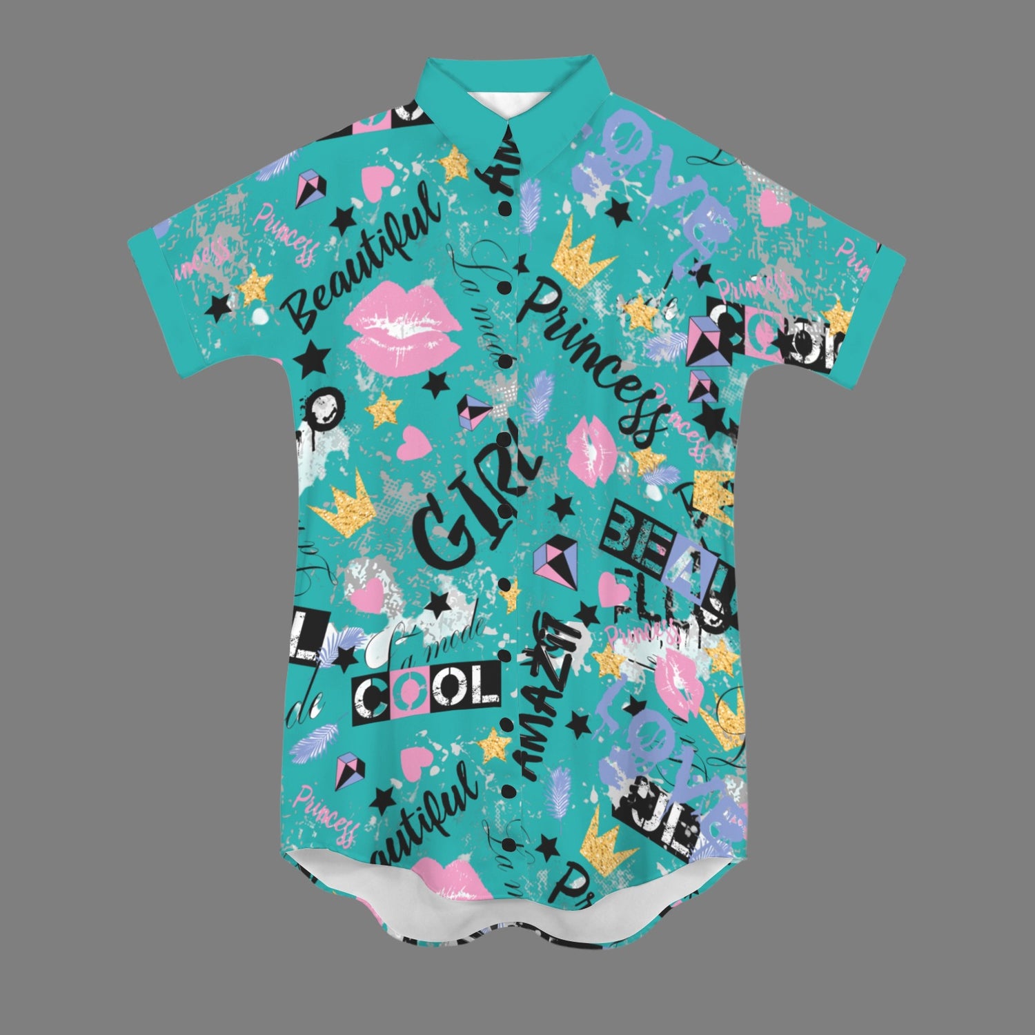 Feel Amazing T-Shirt Dress Torquoise