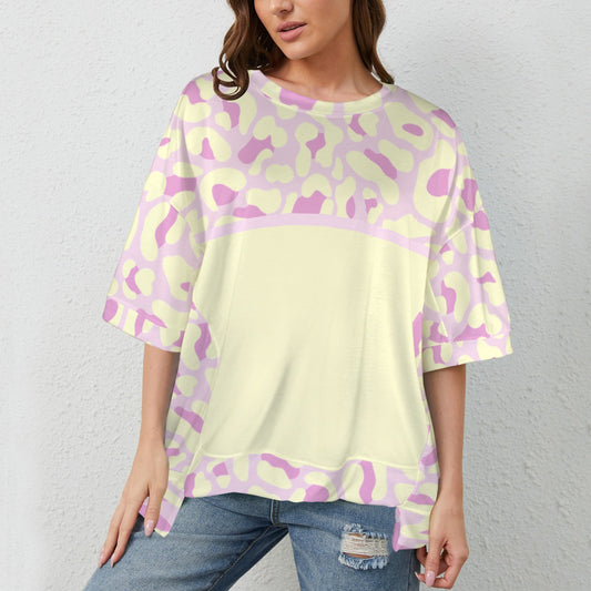 Maglia mamma Leopard Pink Pale Yellow