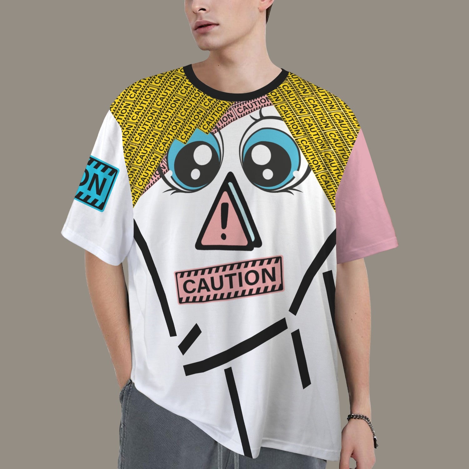 CAUTION Portrait with neck Black Collar