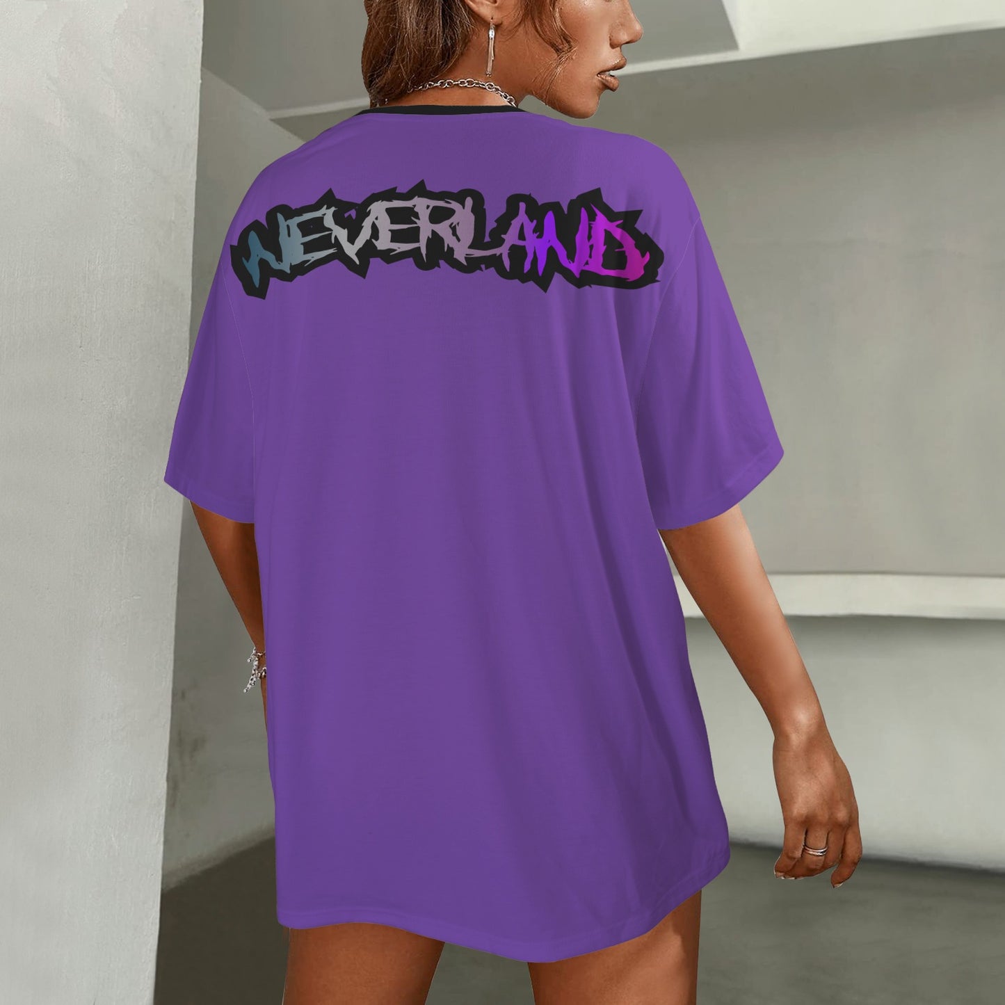 RANSIE IN NEVERLAND FIGURE GHOSTS WALL BLUE T-SHIRT