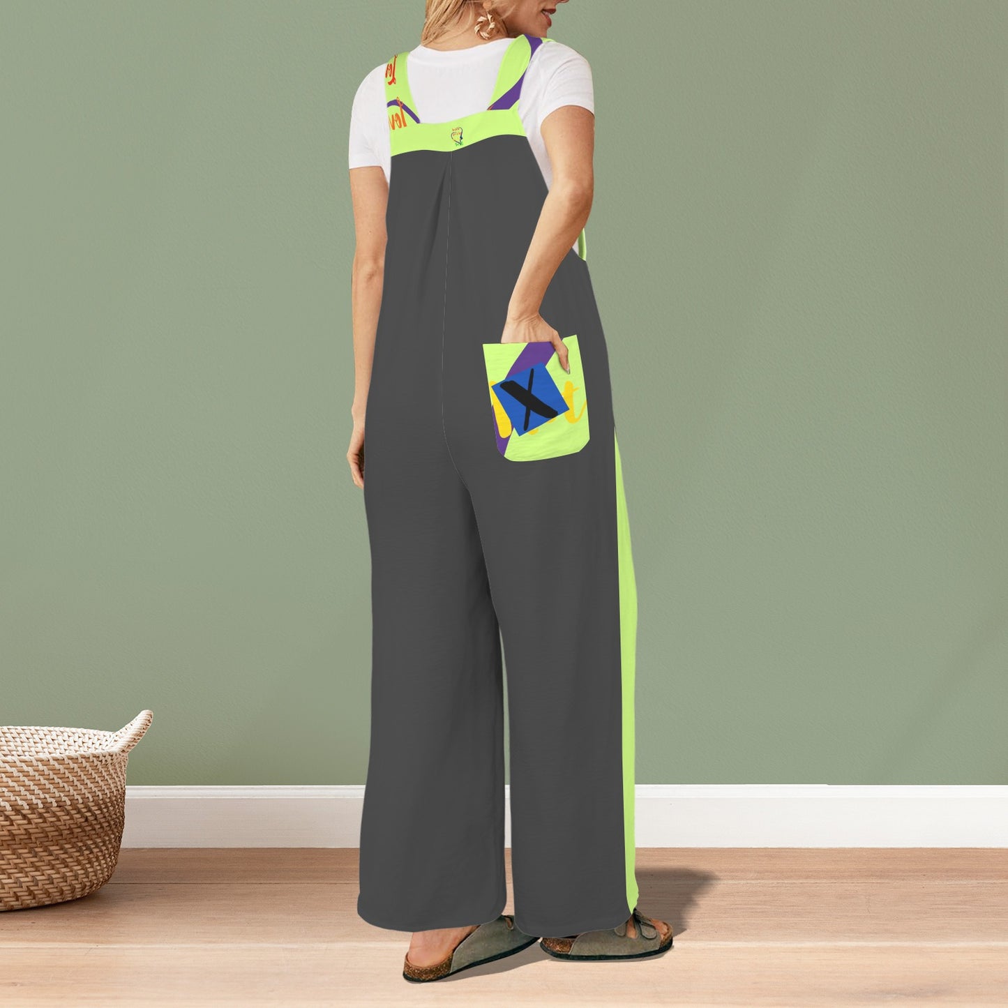 LINFA Jumpsuit Pale Green Charcoral