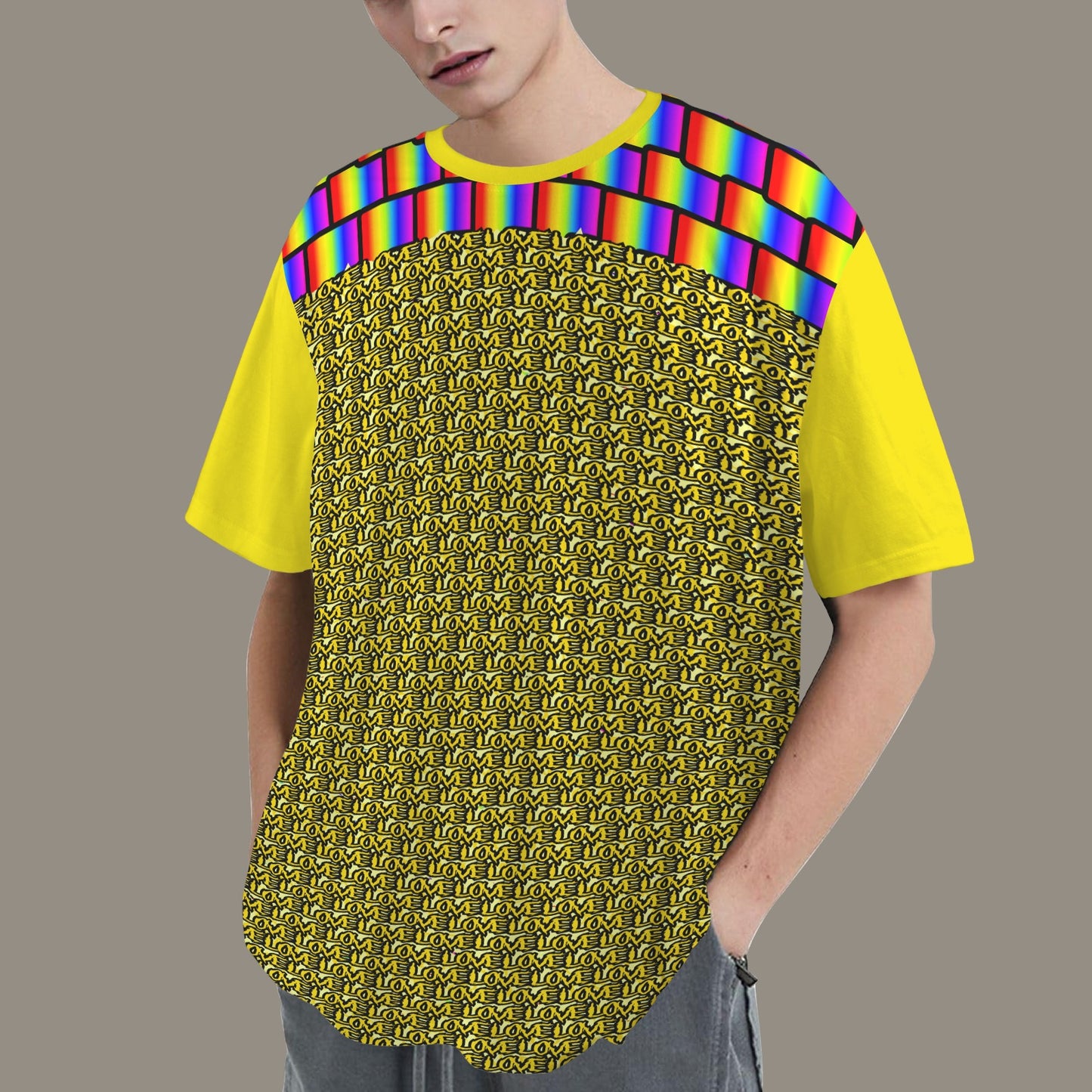 LOVE FLAG YELLOW T-SHIRT