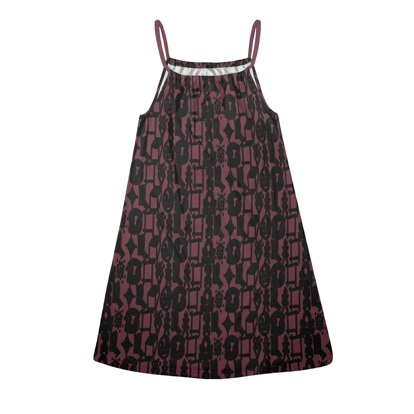 Hidden Name Vest Dress Black Brown
