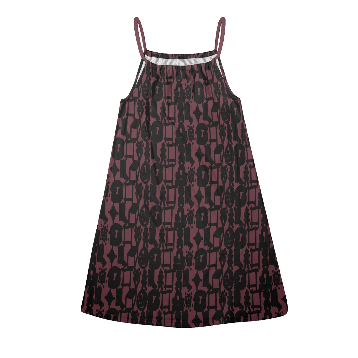 Hidden Name Vest Dress Black Brown