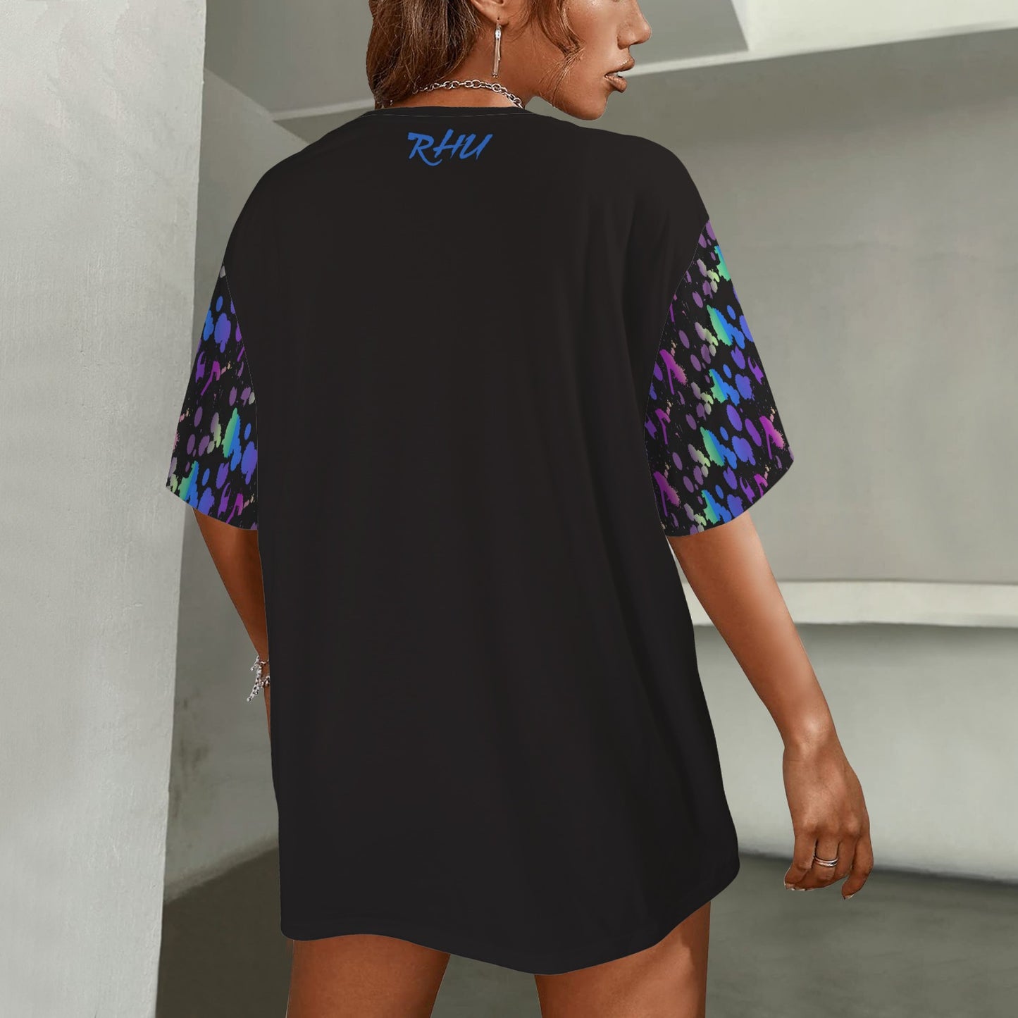 Hidden Name T-shirt Multicolor Blue Black Ransie