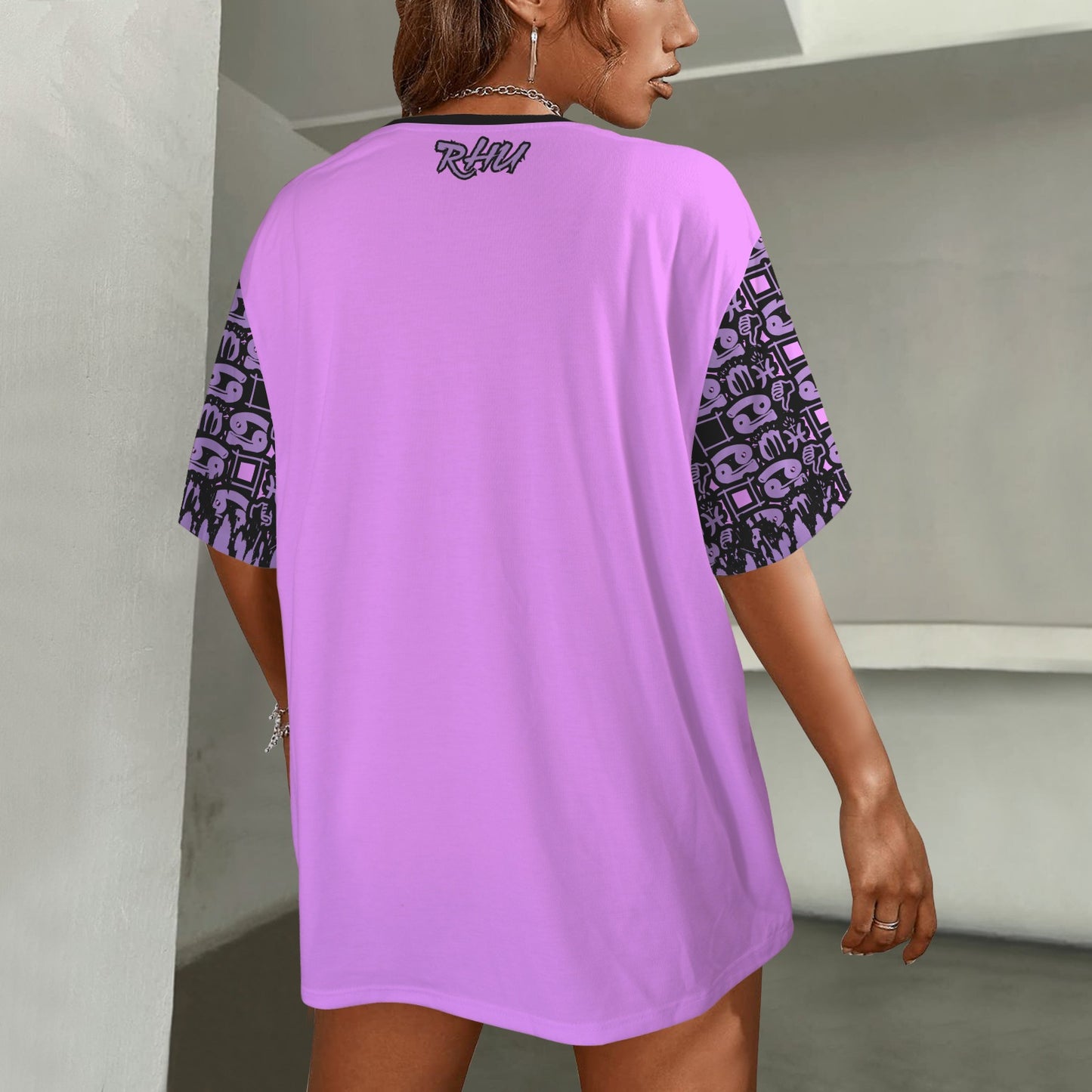 Hidden Name T-shirt Hot Hot Pink Lilac Black Danica