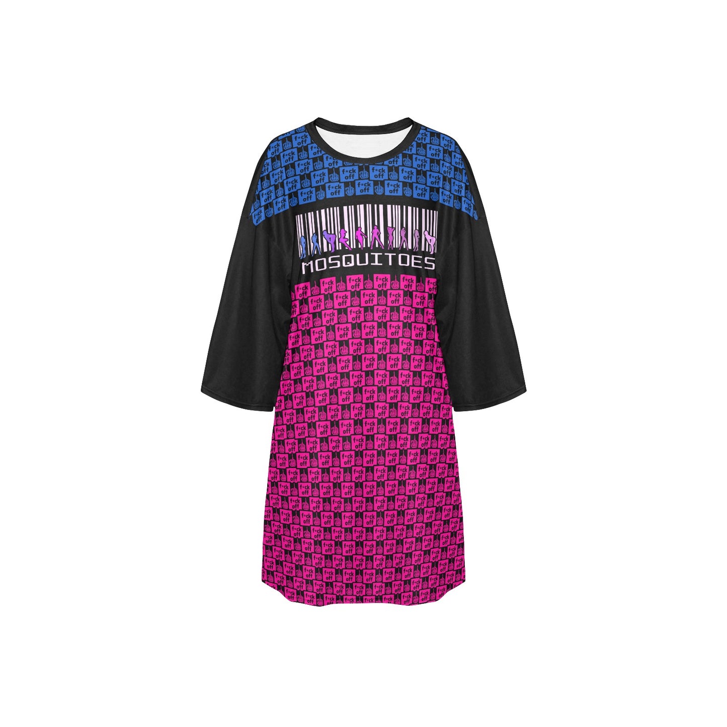 Lounge Dress Mosquitoes - Smaller pattern V2 - Multicolor