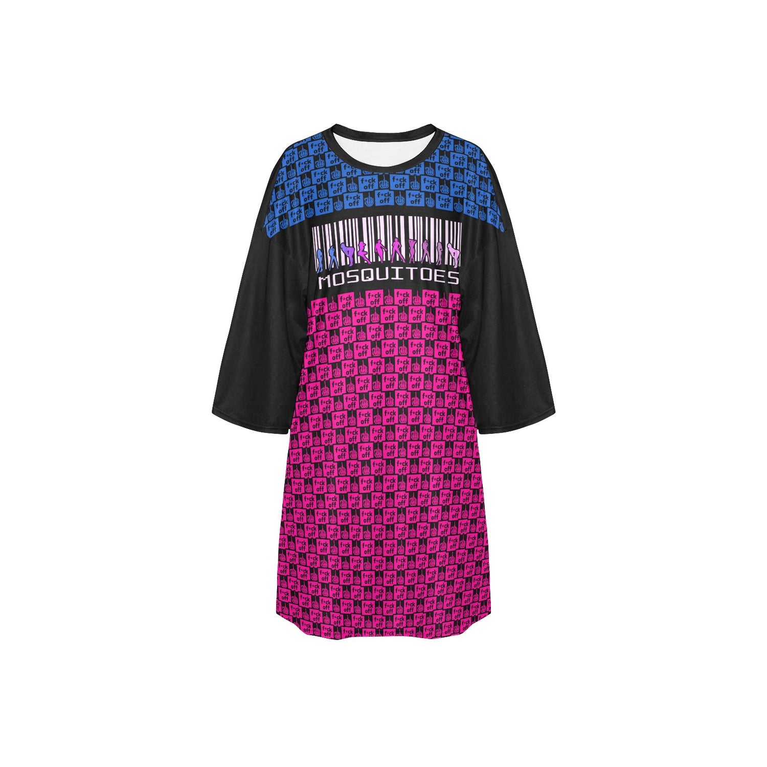 Lounge Dress Mosquitoes - Smaller pattern V2 - Multicolor
