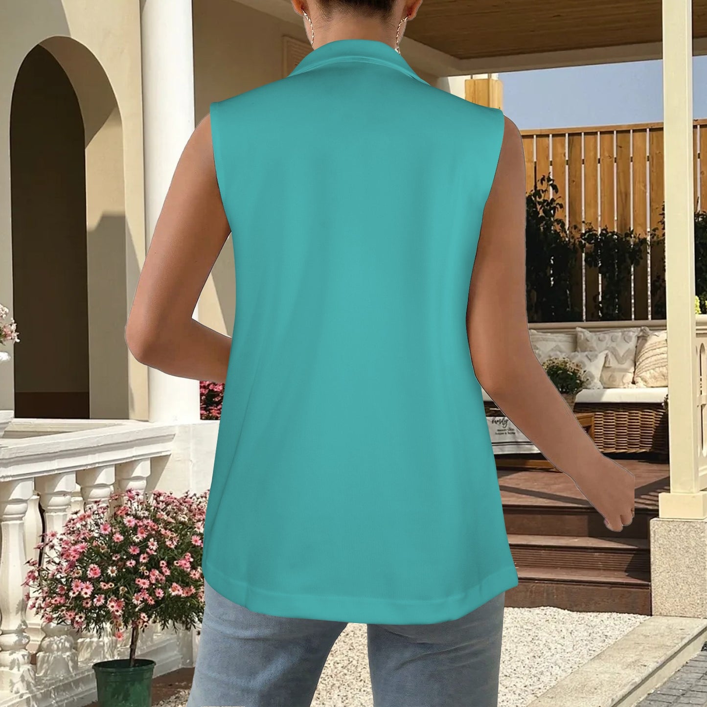Gilet mamma Yellow Pink Leopard Aqua