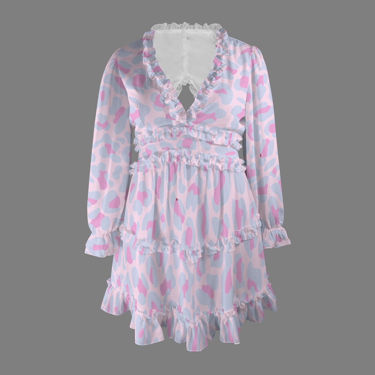 Aziel Pink Leopard Dress
