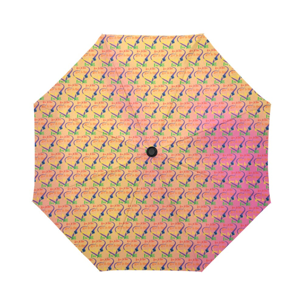 LINFA Little Hearts Sunset Automatic Foldable Umbrella