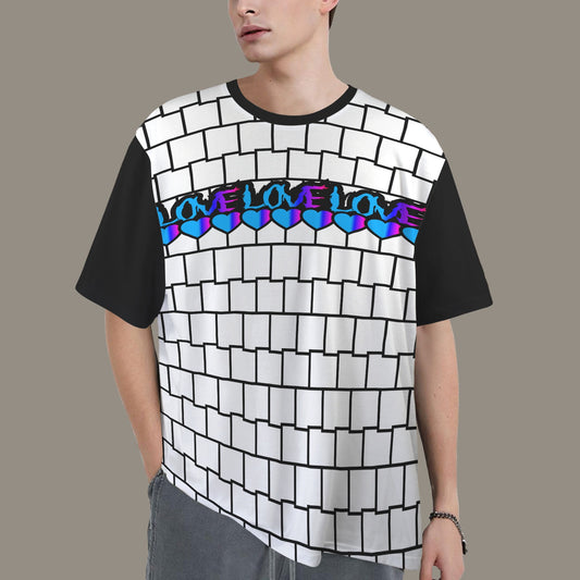 SE SON ROSE - LOVE WALL HEARTS - BLACK WHITE LOVE COLOR