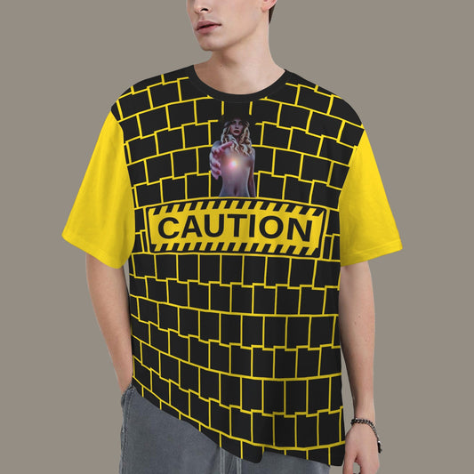 RANSIE FIGURE CAUTION T-SHIRT - DISTRESSED NEVERLAND