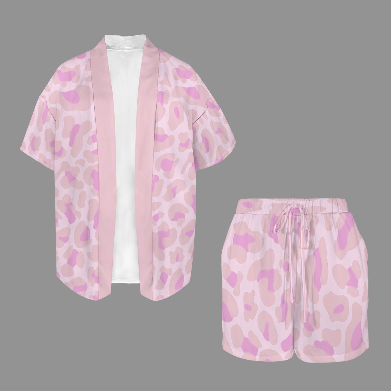 Completo Shorts Open T-Shirt Pale Light Mauve