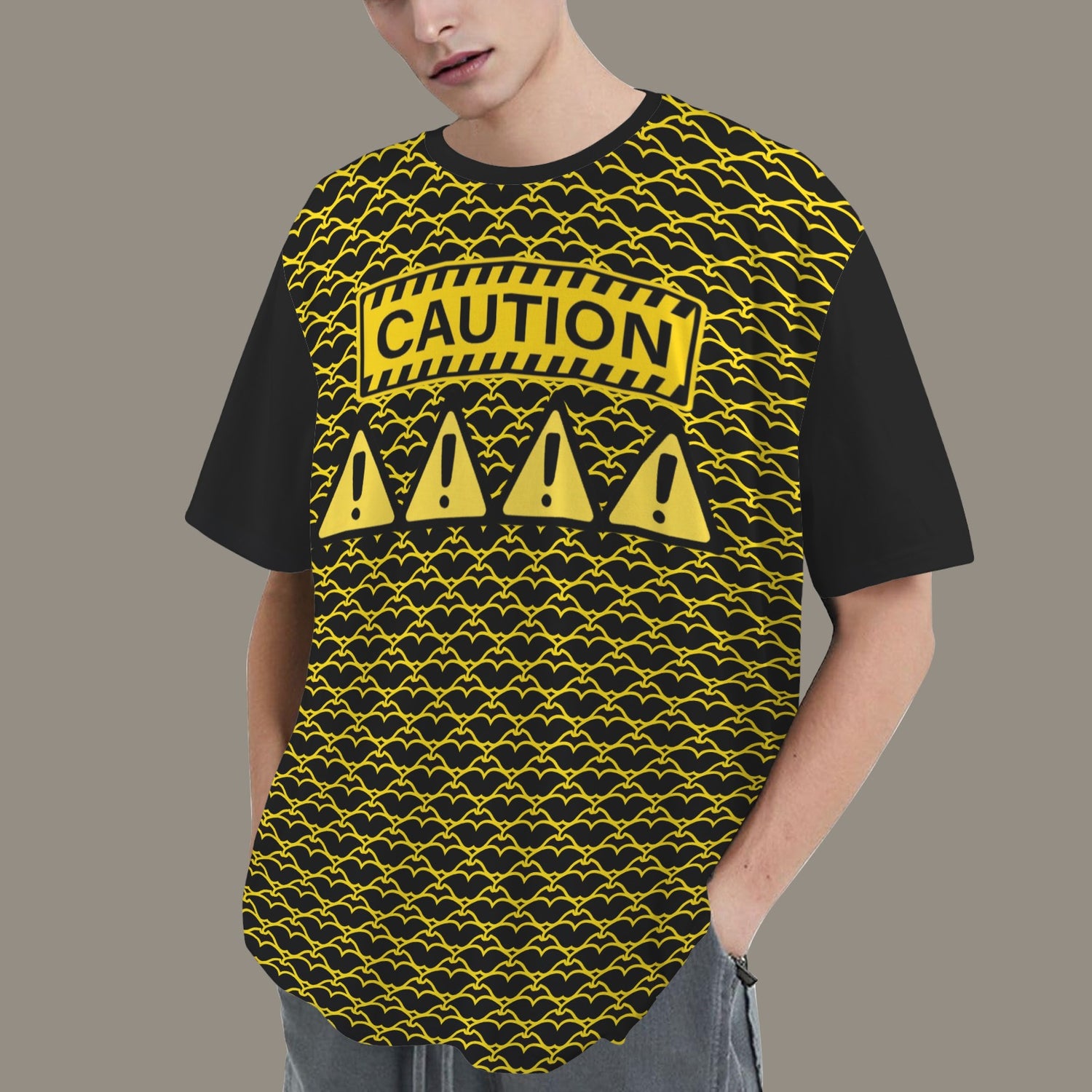 CAUTION T-SHIRT -YELLOW MOUTHS / SIGNS