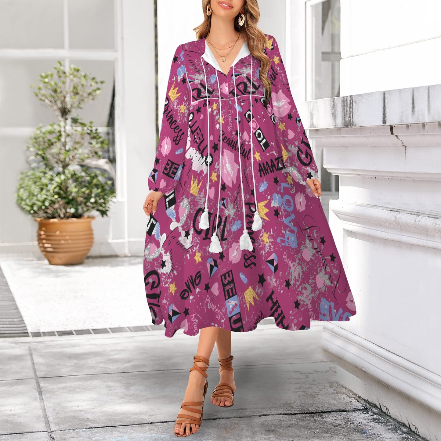 Be Amazing Long Dress Mauve