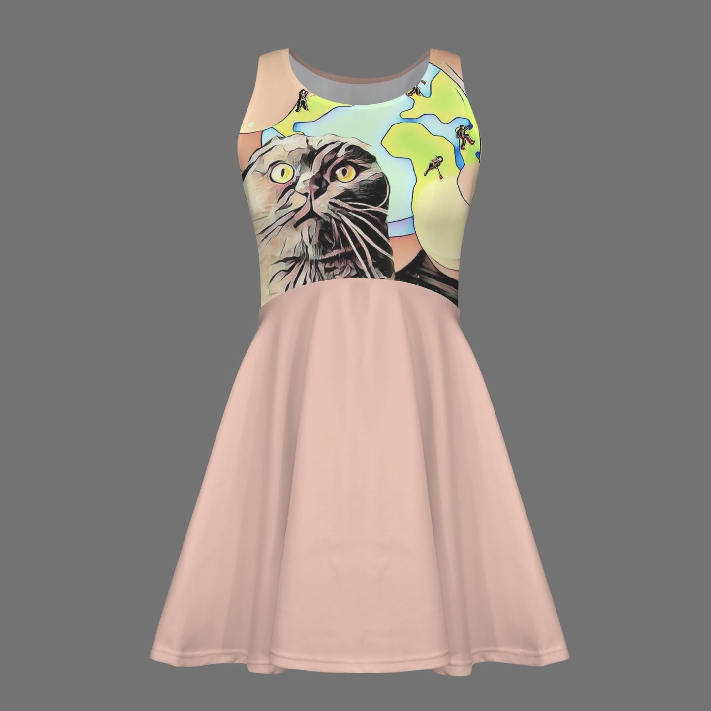 Humans Scared Me Tank Top dress Pale Pink