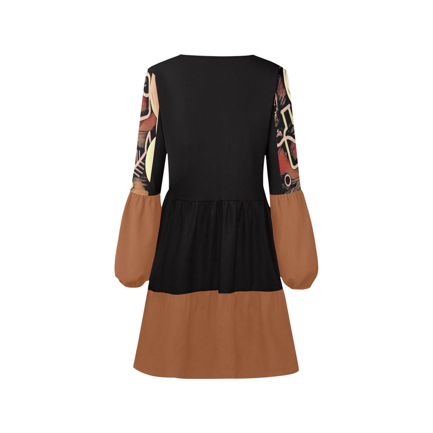 Humans Scare Me Boho Dress Bottles V2 Black Brown