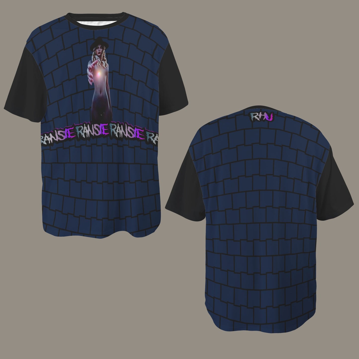 RANSIE FIGURE WALL BLUE T-SHIRT