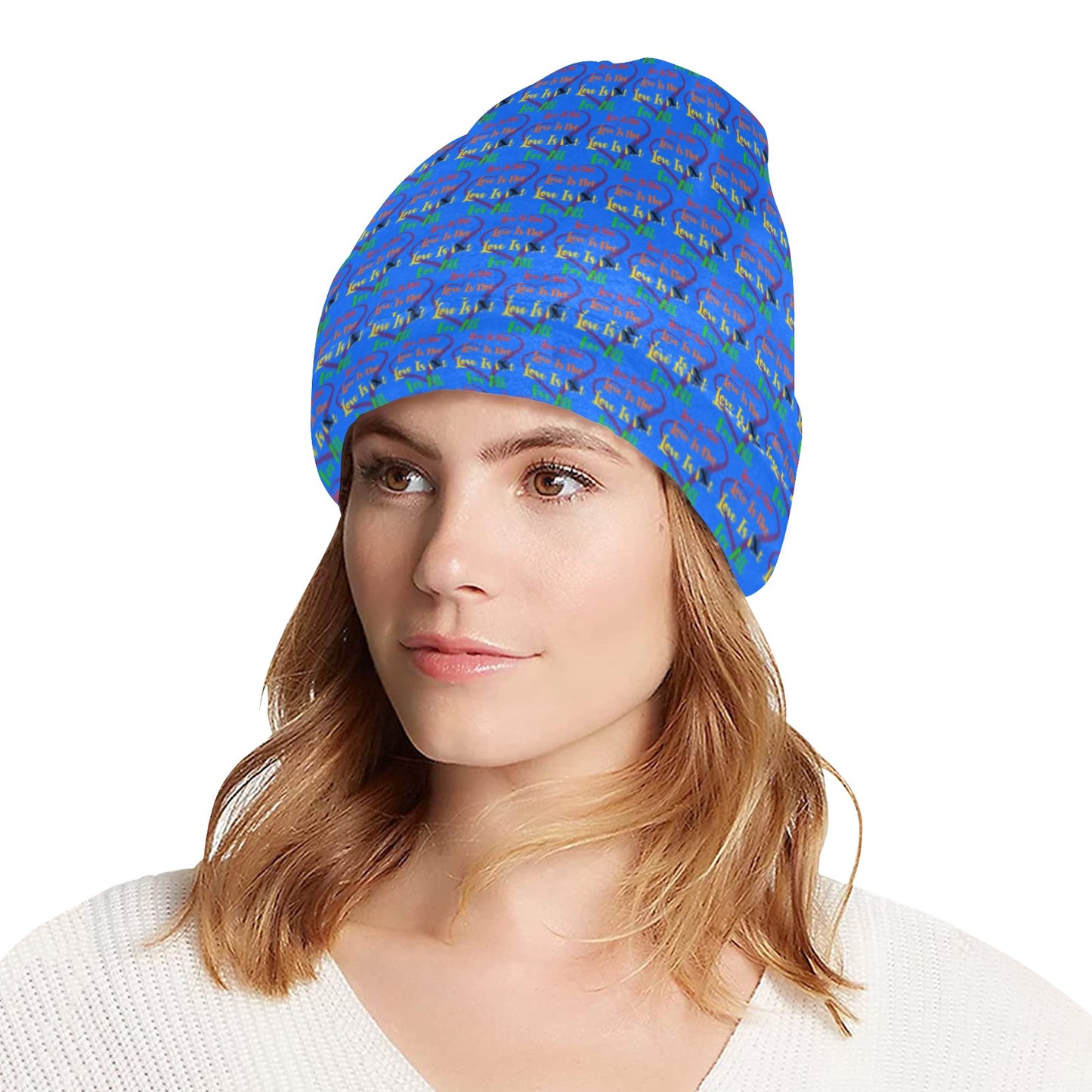 LINFA Little Hearts BLUE FACEBOOK  Beanie