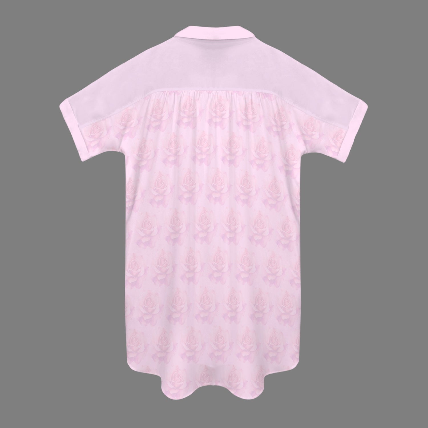Se son rose fioriranno T-Shirt Dress Pink White Buttons