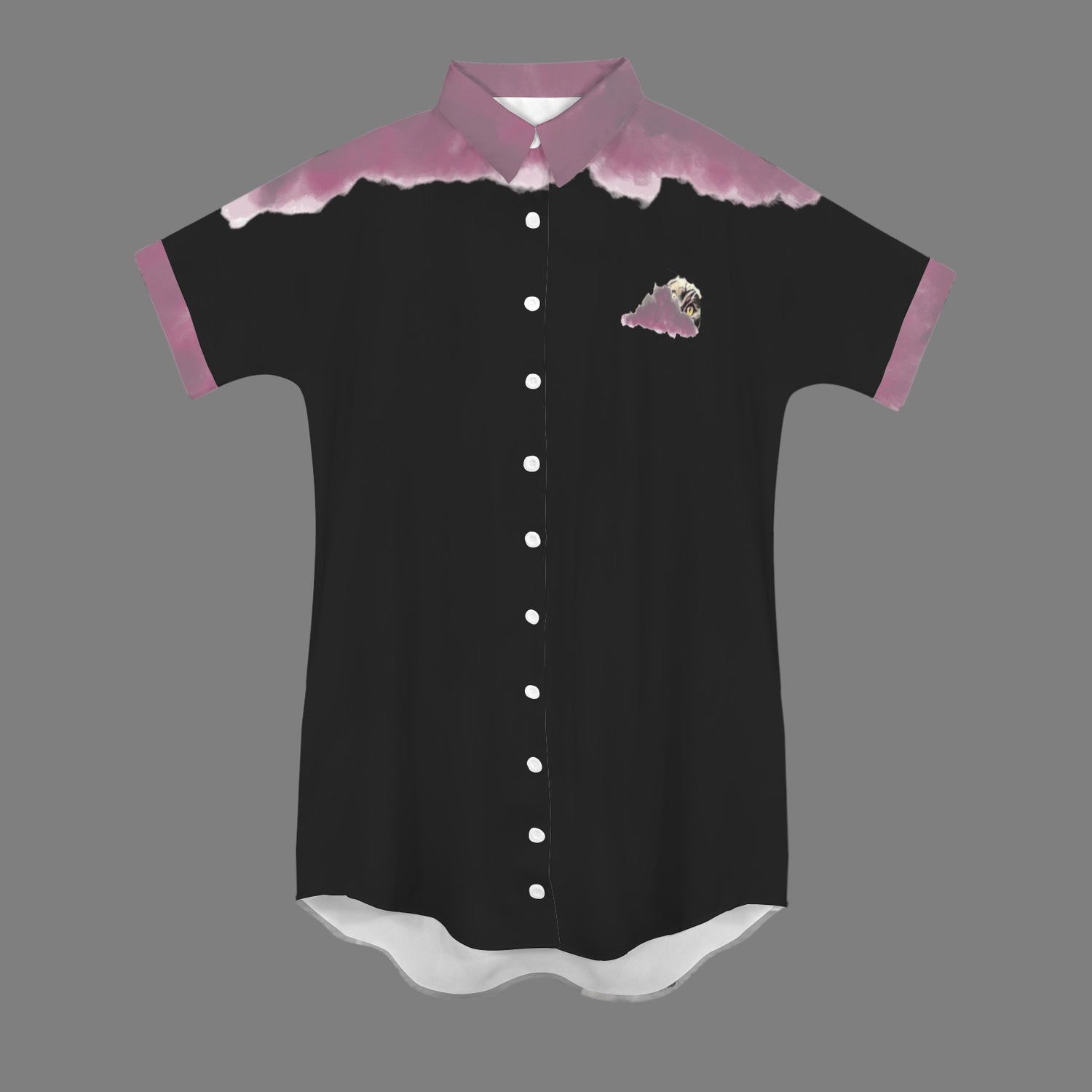 Humans Scare Me Jimmy Cloud T-Shirt Dress Black -Small HSM