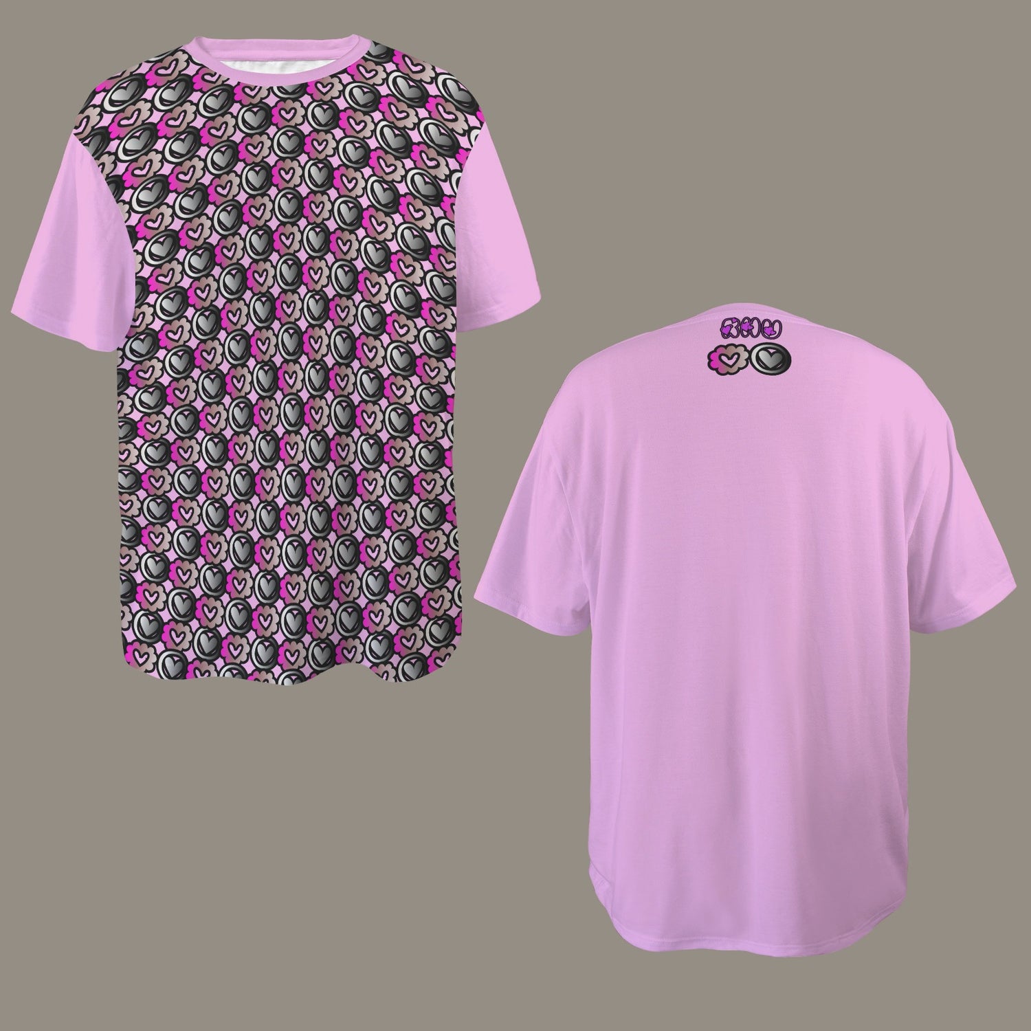 SE SON ROSE T-SHIRT - HEARTS LIGHTPINK