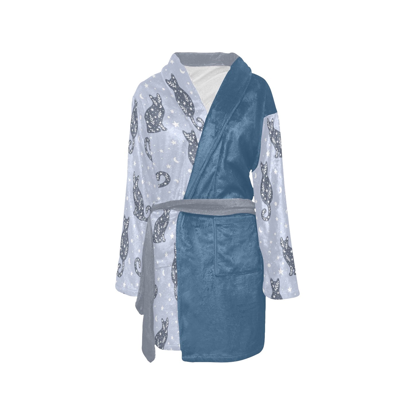 Night  Robe Cats Blue
