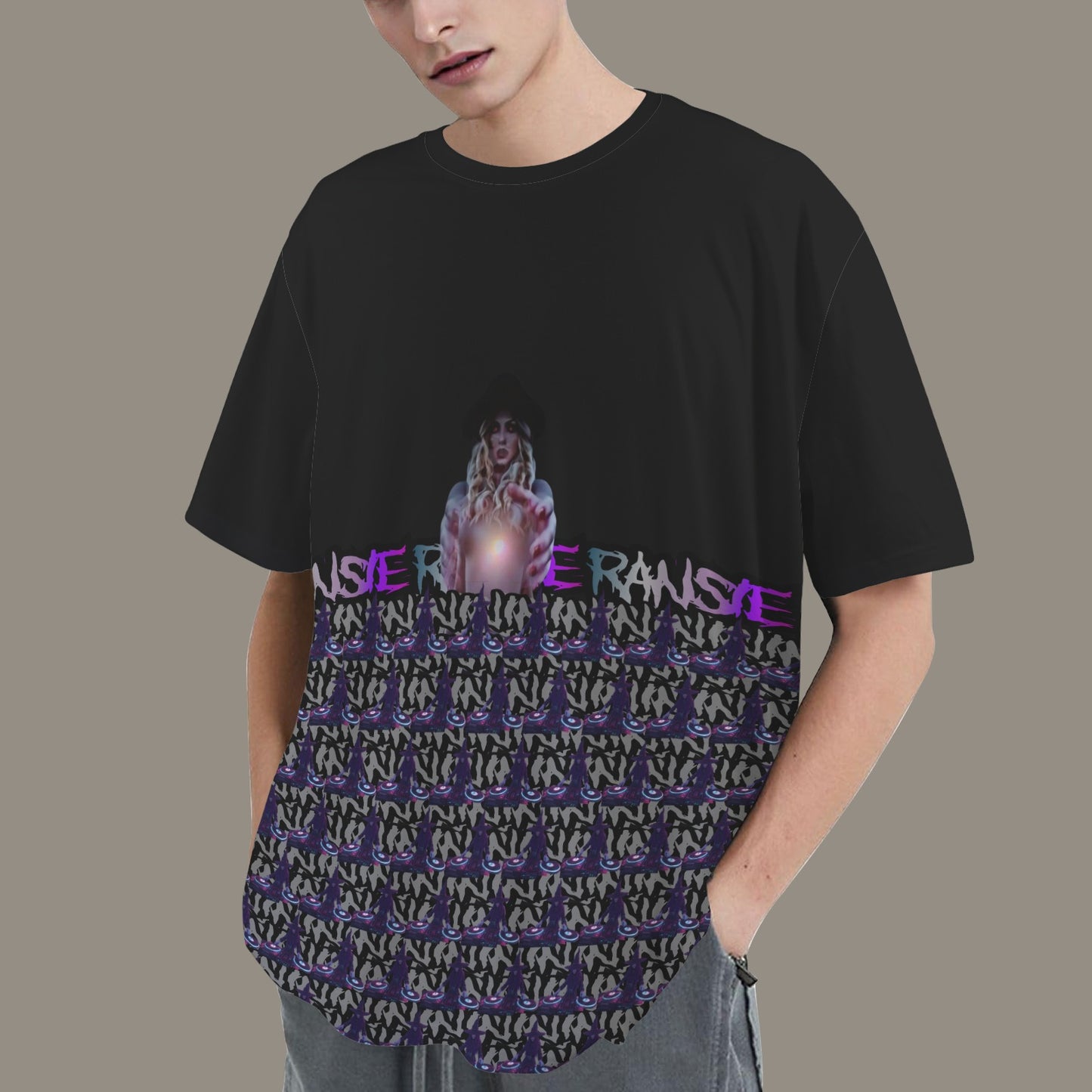 RANSIE IN NEVERLAND FIGURE T-SHIRT DJ GREY