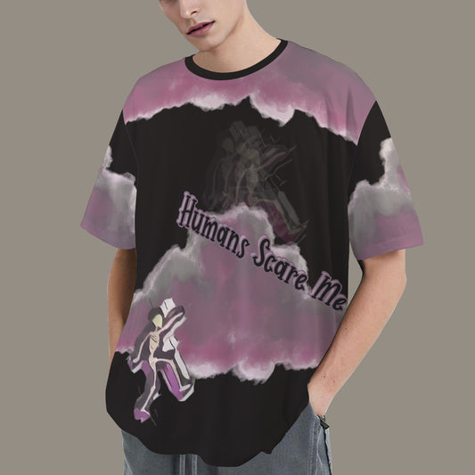 Humans Scare Me Jimmy Cloud T-Shirt Black