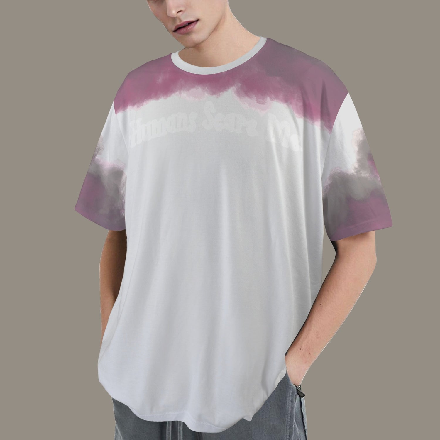 Humans Scare Me Jimmy Cloud Unisex T-Shirt Light Grey