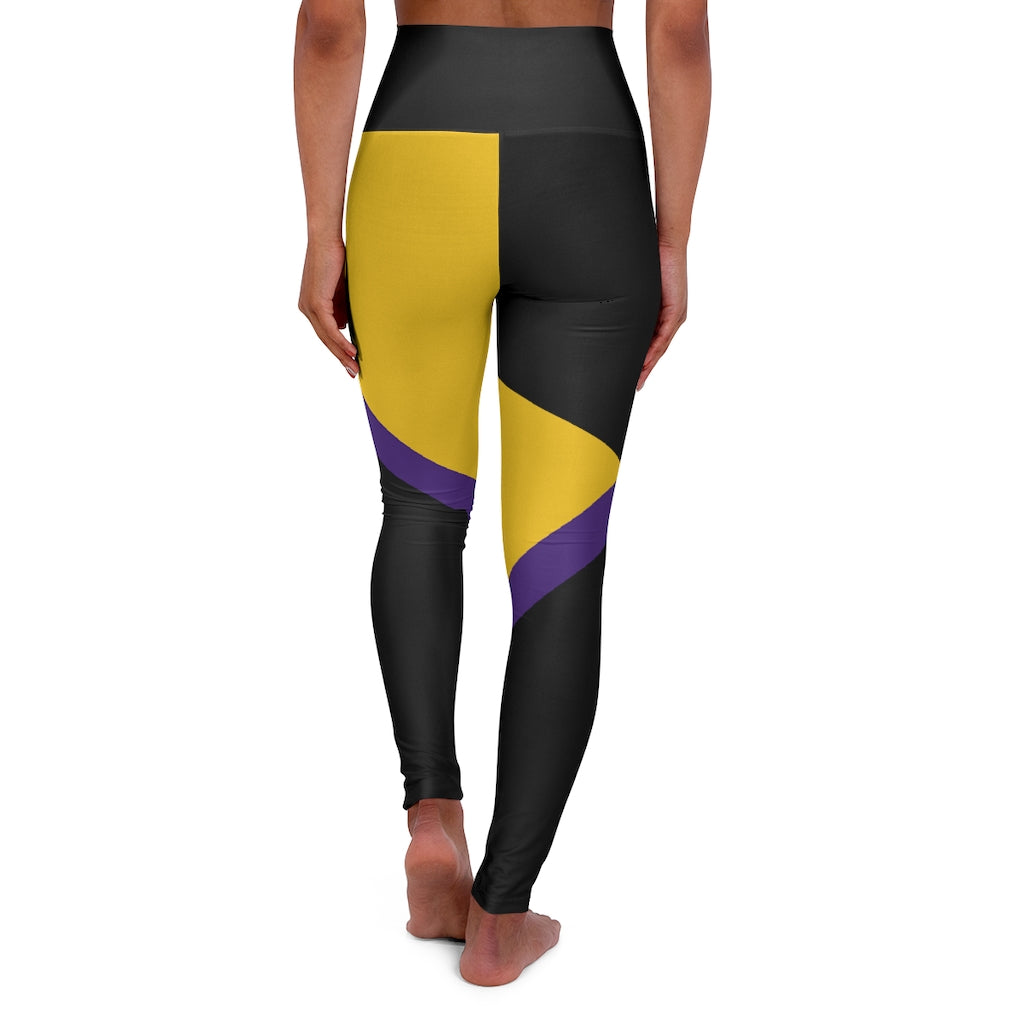 Cat Sleep Eat High Waisted Yoga Leggings Yellow