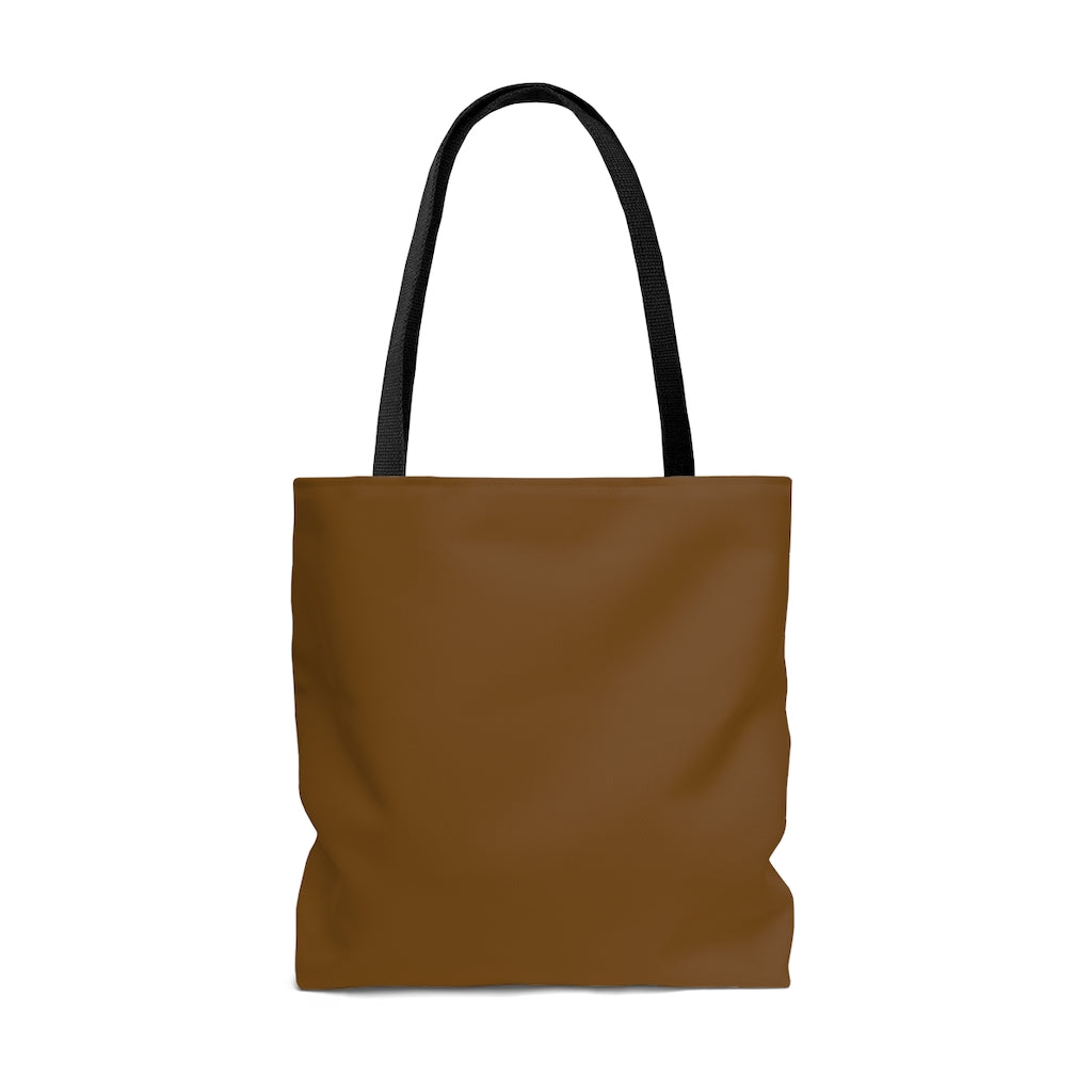 Cat Sleep Eat Tote Bag Brown