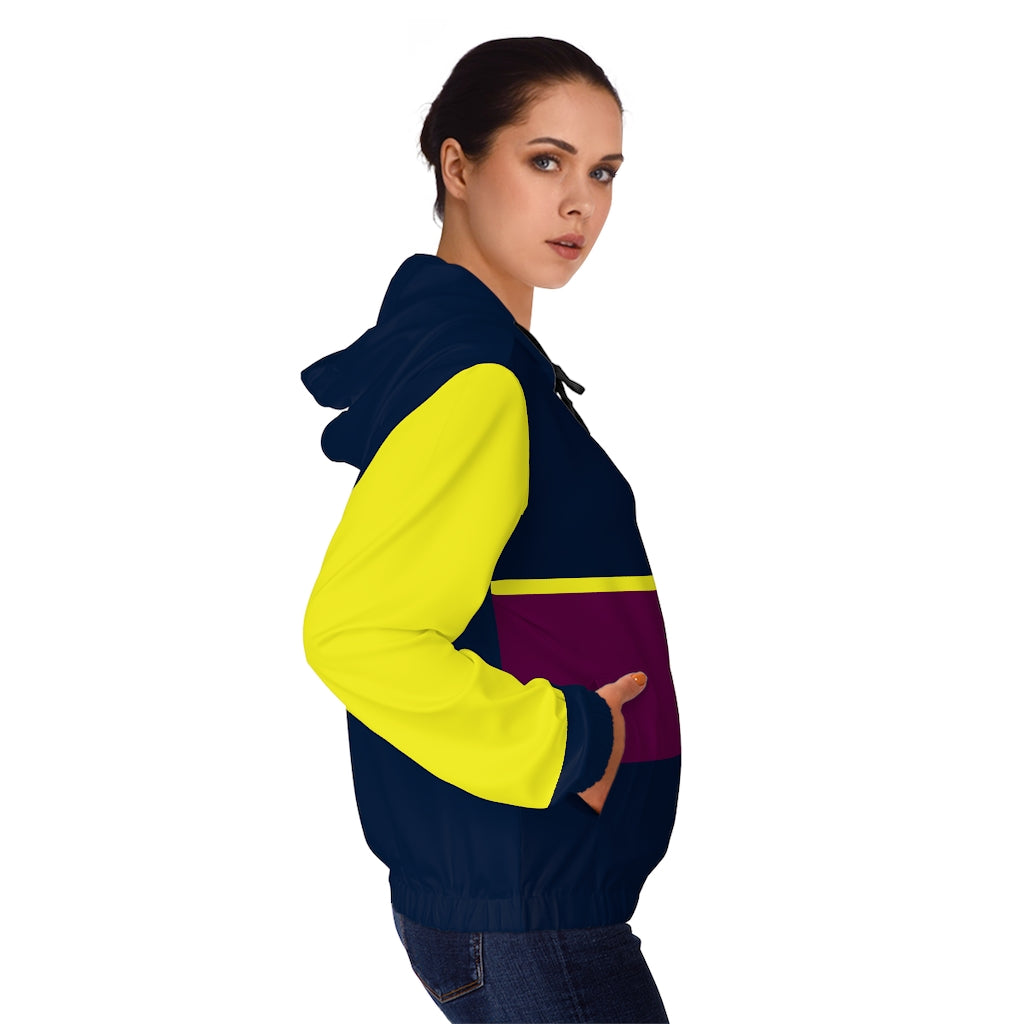 Women’s Full-Zip Hoodie Blue Night/Purple/Yellow