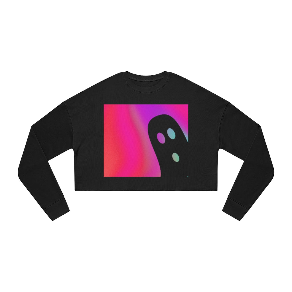 Multi Pink Blue Purple Women's Cropped Sweatshirt Ghost