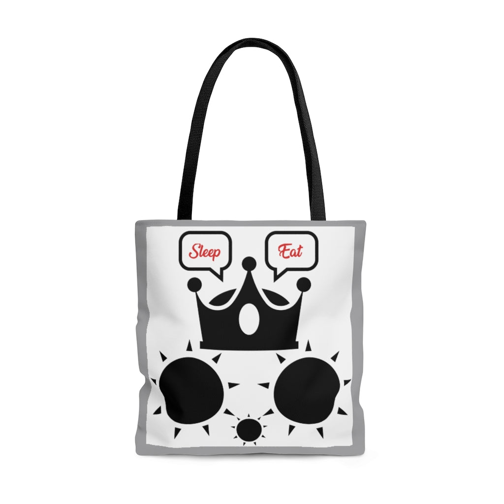 Cat Sleep Eat Tote Light Grey