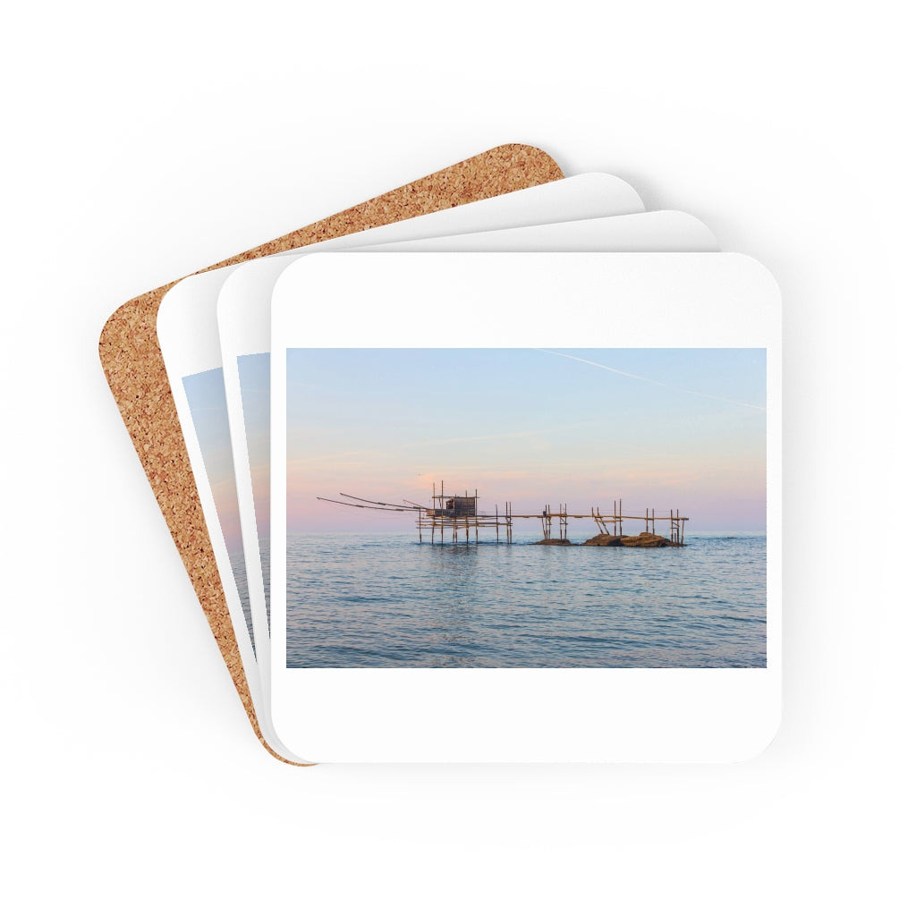 Trabocco Abruzzo Italy Cork Back Coaster