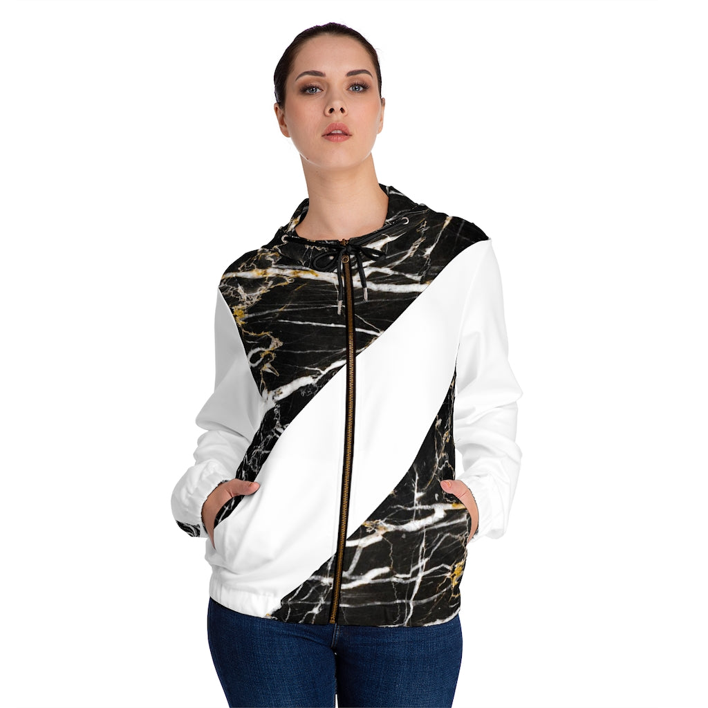 Women’s Full-Zip Hoodie White/Marble