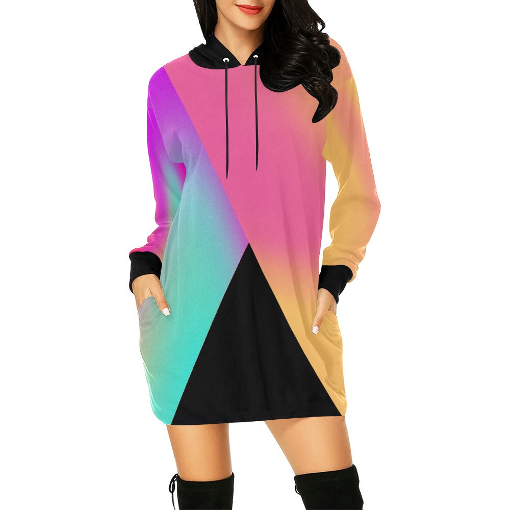 Mixed Colors Hoodie Dress (8 Variants)