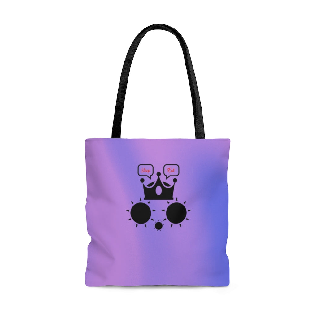 Cat Sleep Eat Small Tote Bag Fading