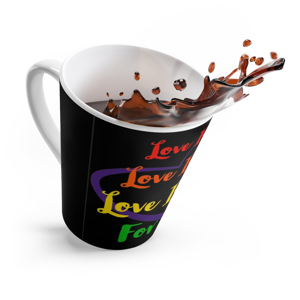 Human Rights LINFA Latte Mug Duotone Black Rainbow