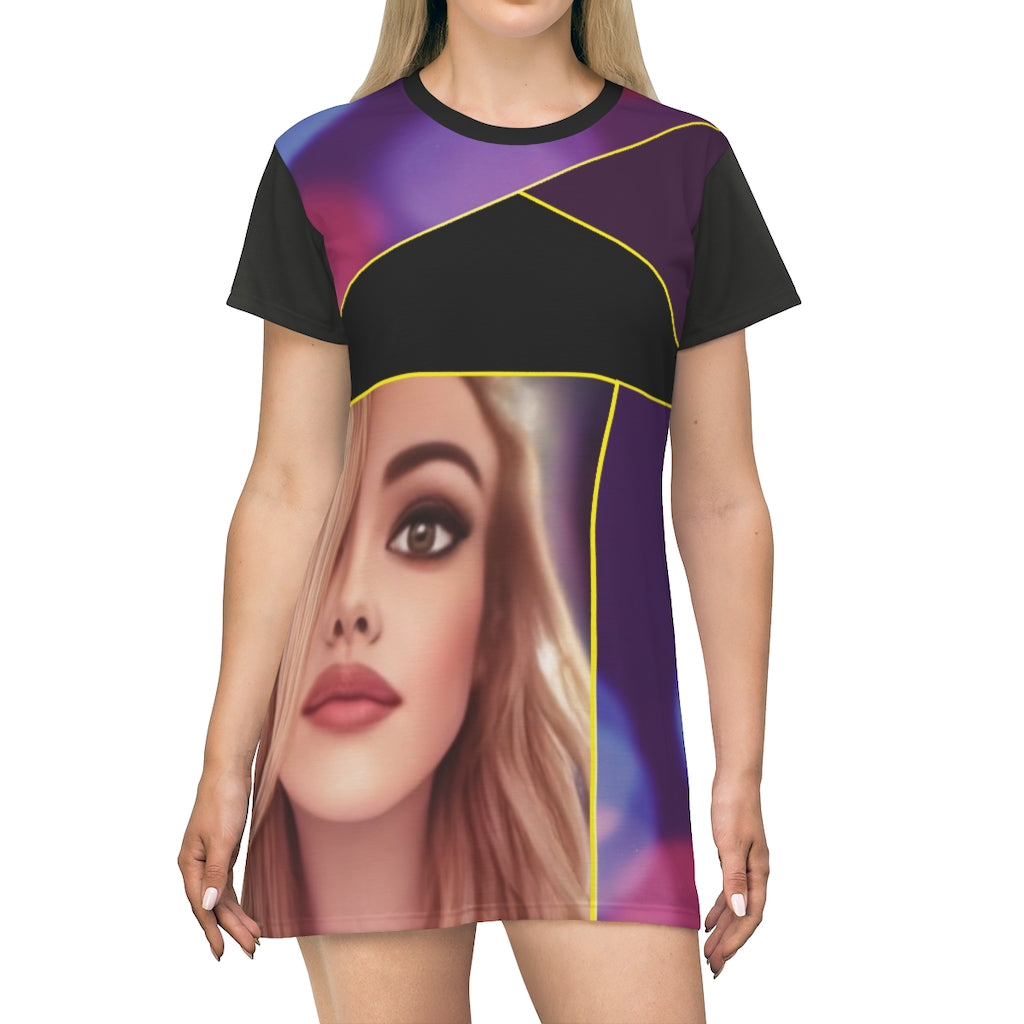 T-Shirt Dress Cartoon  Love 80s