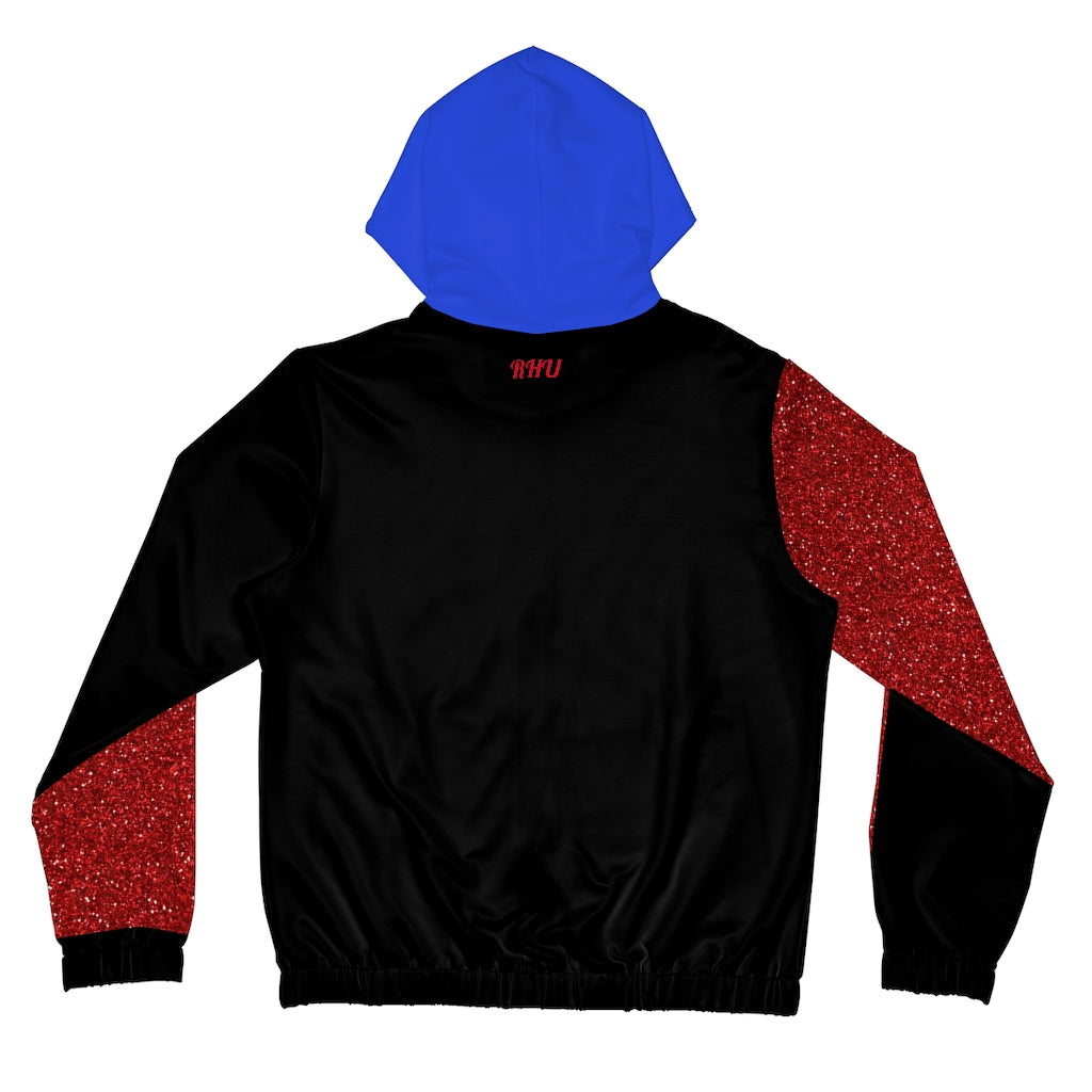 Women’s Full-Zip Hoodie Crossed Blue/Red/Black