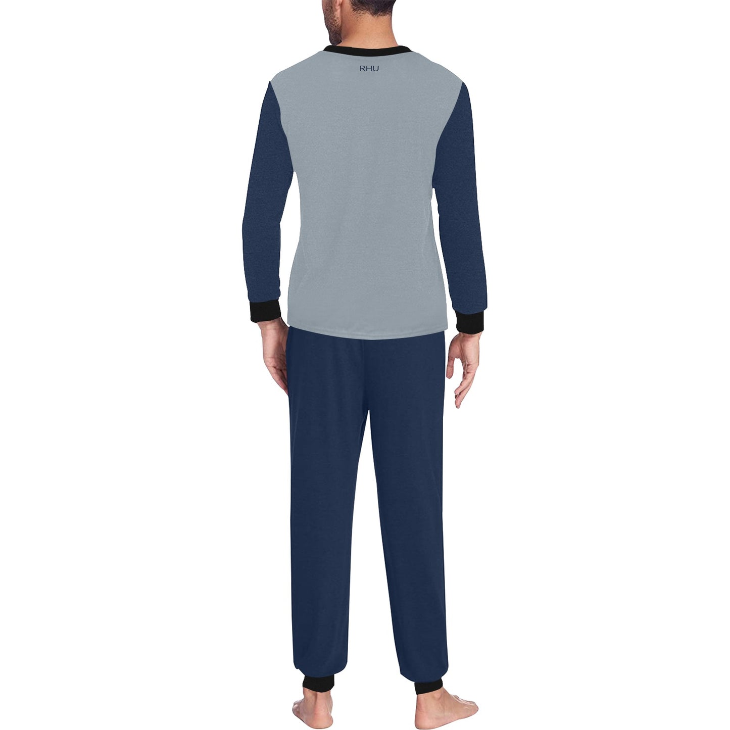 Men's Pajama Set Blue Night/Pigeon