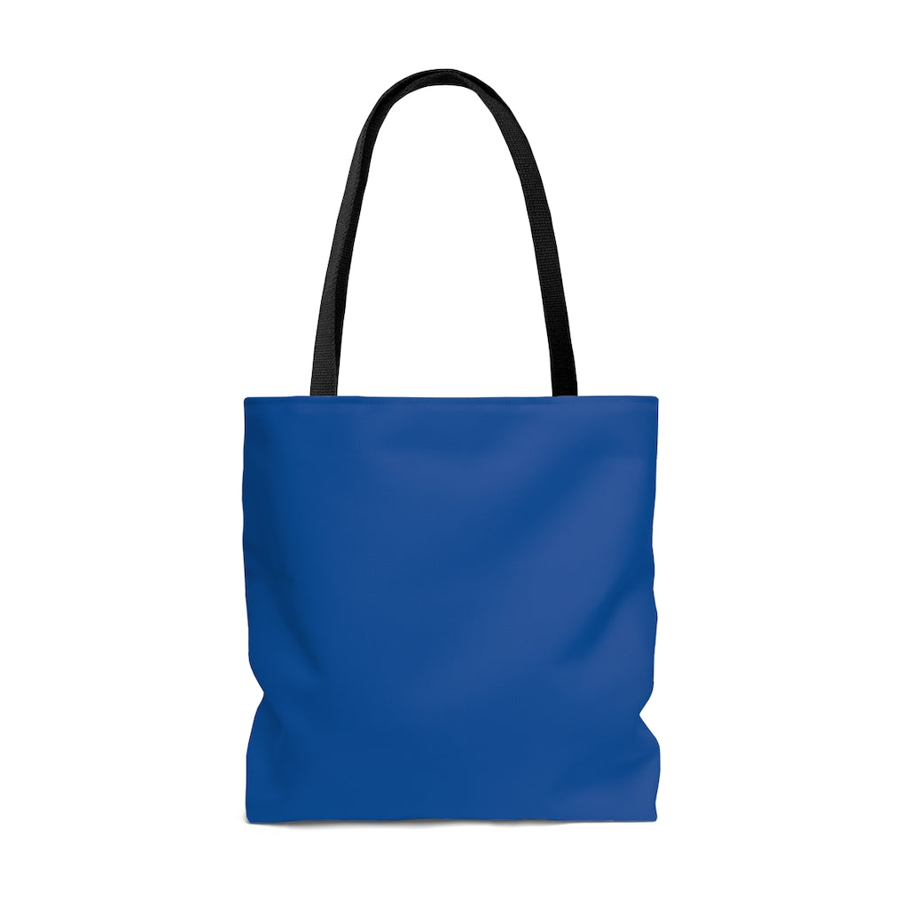 Cat Sleep Eat Tote Bag Blue